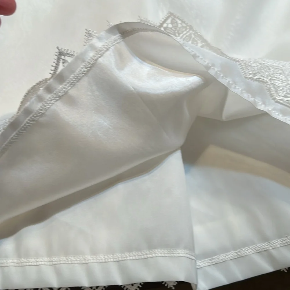 CHRISTENING GOWN Handmade! Every Precious Detail! With Lace & Pearl Trim Bonnet
